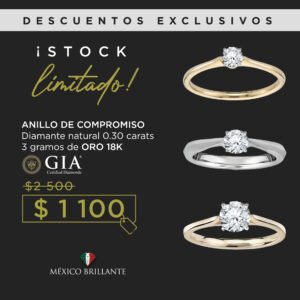 Anillo de compromiso 0.30 carats GIA