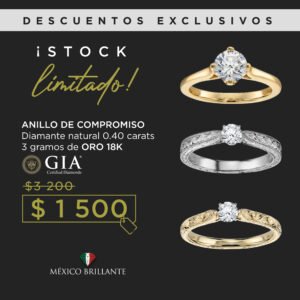 Anillo de compromiso 0.40 carats GIA